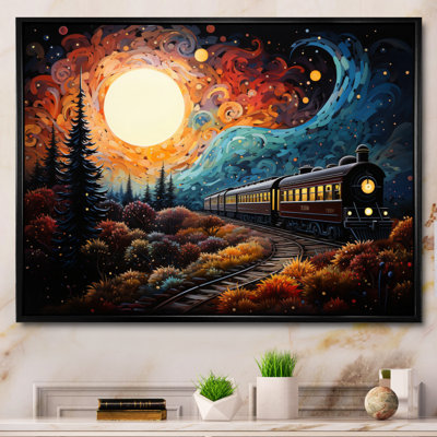 " Train Enchanted Journey Pointillism "