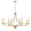  Preserve 8-Light Chandelier in Warm Brass-2105563314