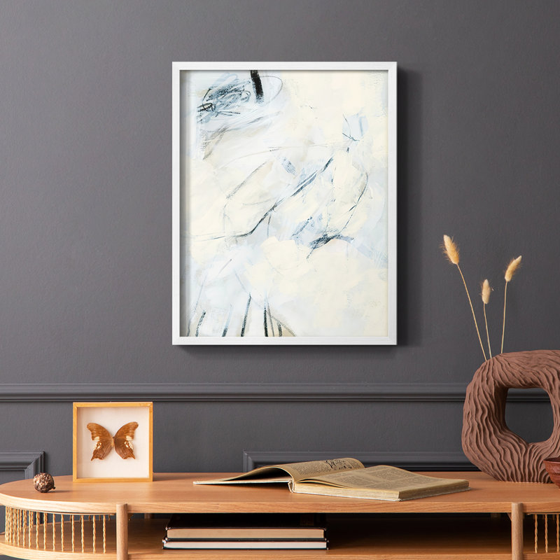 Liminal Space II Framed Print - Solid Wood, 14" H x 11" W, White