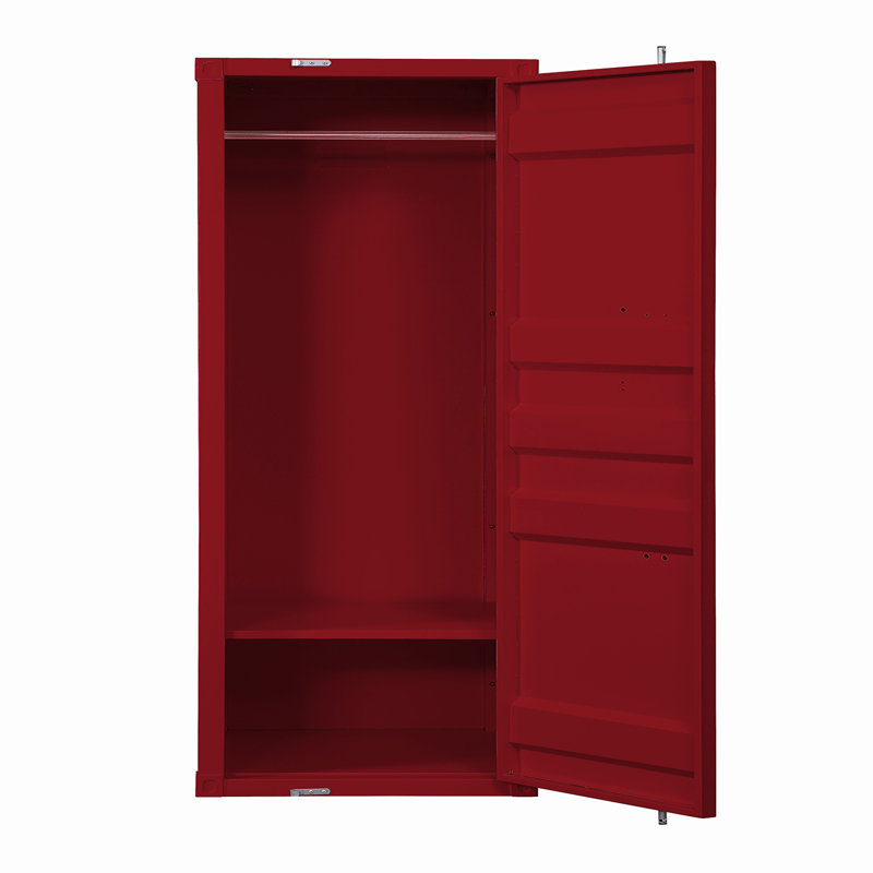 Armoire / garde-robe rectangulaire avec porte Cargo, 67 po H x 20 po L x 22 po P, Rouge