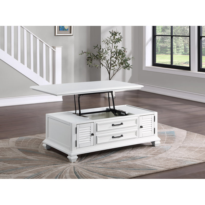 Charlestown - Table basse à plateau relevable - Blanc