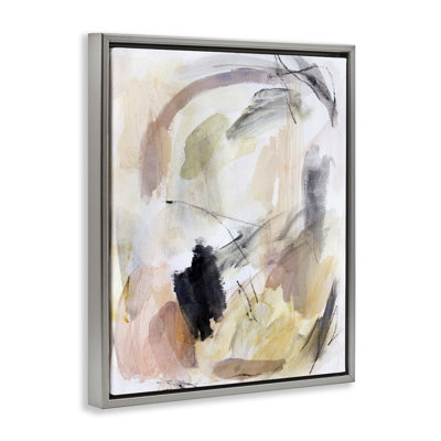 Cadre flottant Chaotic Sketches Paint Strokes, design par Hope Bainbridge