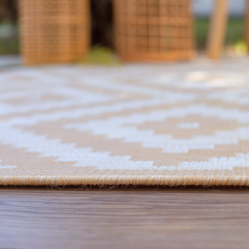 Ecology Collection Geometric Indoor / Outdoor Area Rug, Rectangle 200 x 290 cm