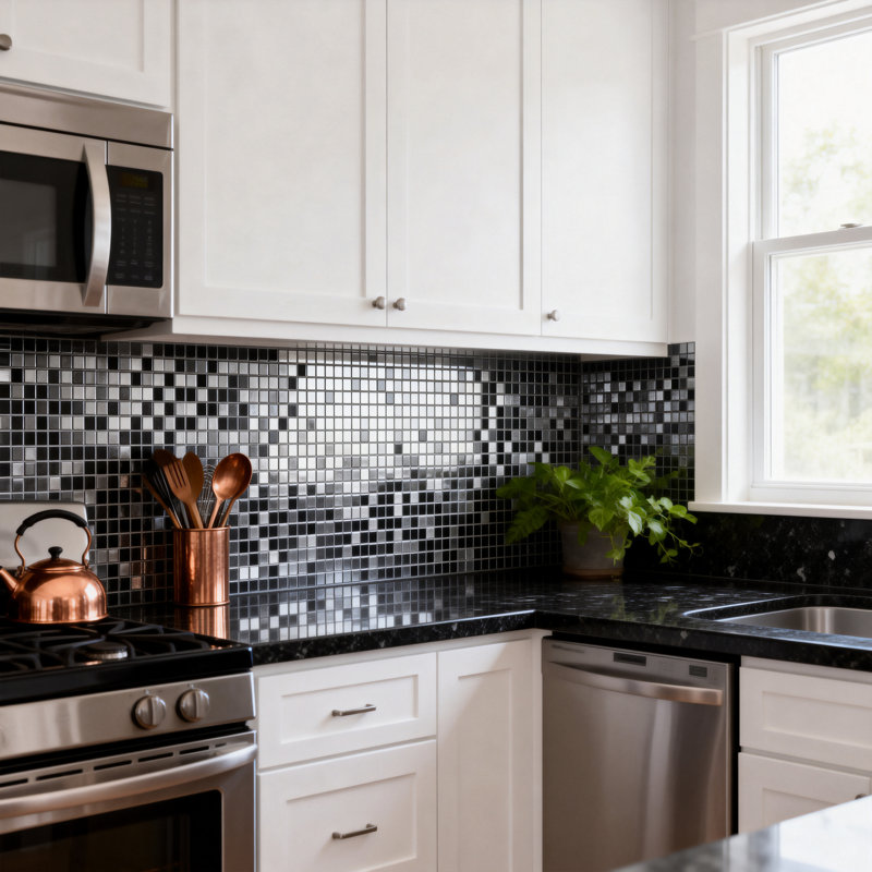 Enchanted 1" x 1" Metal Mosaic Tile