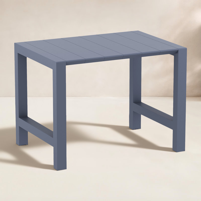 Table de bar extensible en plastique Farrah, Gris foncé