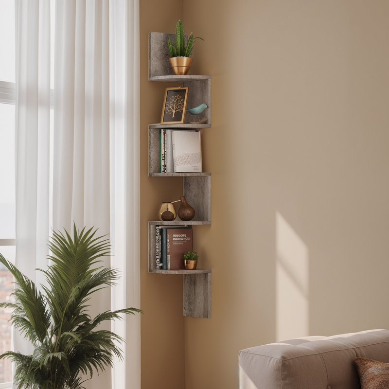 Lundquist Ladder Bookcase, Greige