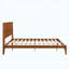 Lit plateforme en bois de bambou de taille moyenne Mid-Century 12 po avec lattes de bois et support en métal, aucun sommier nécessaire