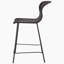 Chaise de comptoir brune en faux rotin (ensemble de 2)