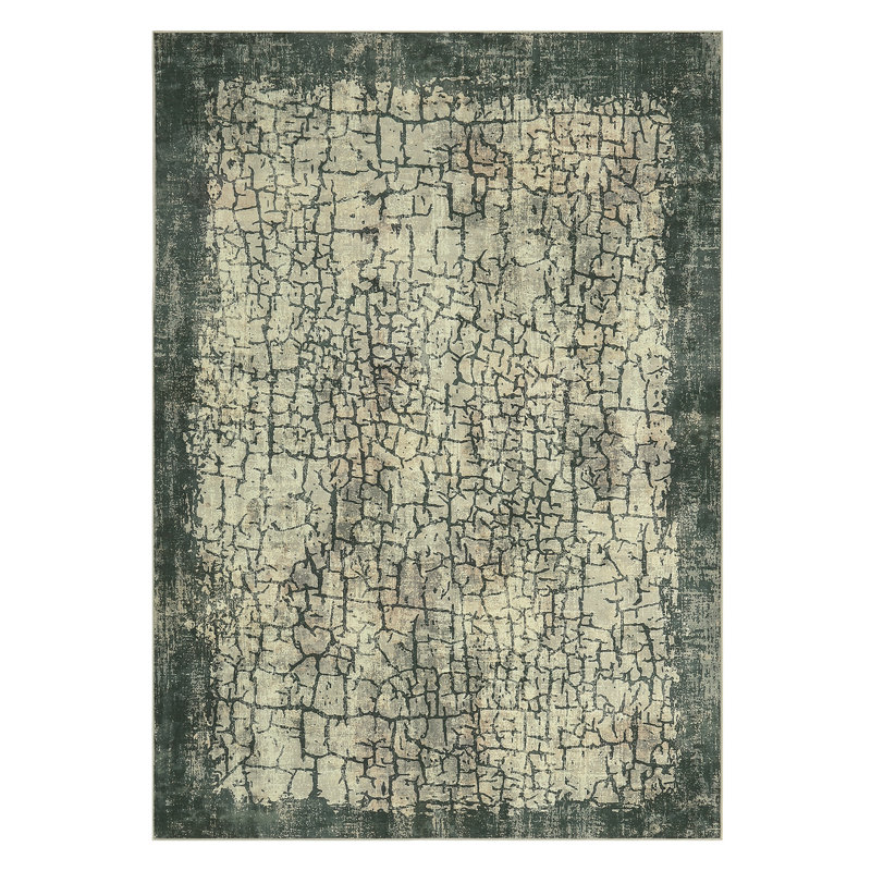 Living Room Rug 9x12 Abstract Area Rug Washable Non Slip Modern Farmhouse Carpet for Bedroom Nursery Green, Green