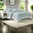 Luxurious Oversized Aqua Cotton Bedding Set, Coastal Comfort For Home