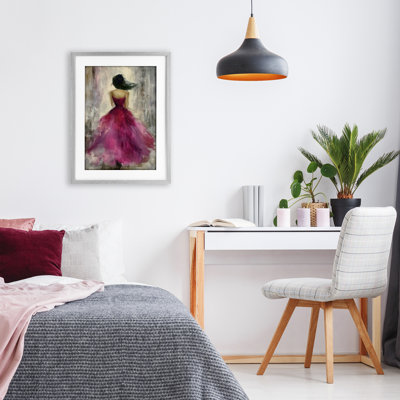 «After Midnight Girl in Gown», reproduction encadrée sous verre, design par Annabelle Hall