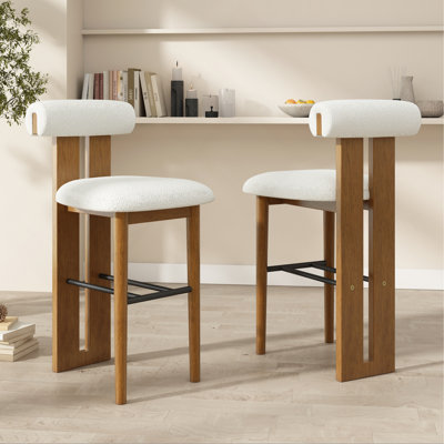 Tabouret de bar intérieur en bois rembourré