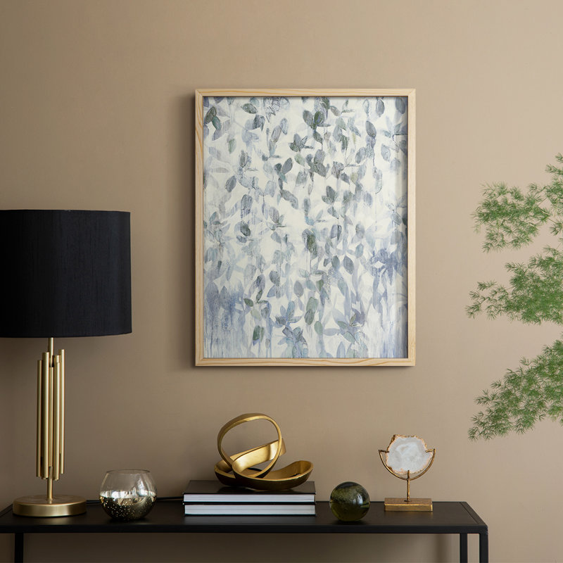 «Gentle Rain», reproduction encadrée - bois massif, Naturel, H 11 po x l 9 po