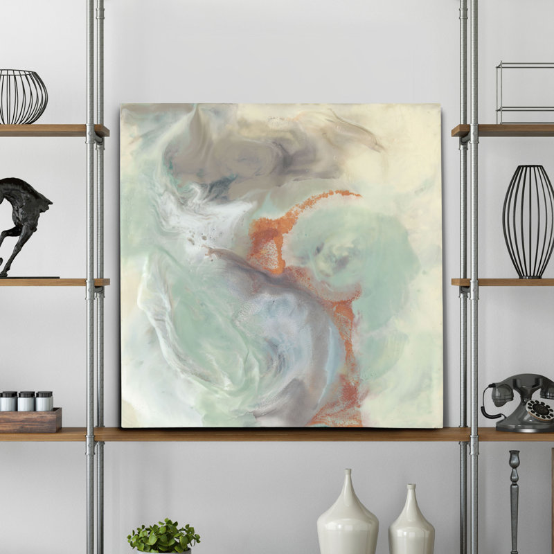 « cuivre river ii », peinture, H 10 po x l 10 po x P 1,5 po, Toile tendue