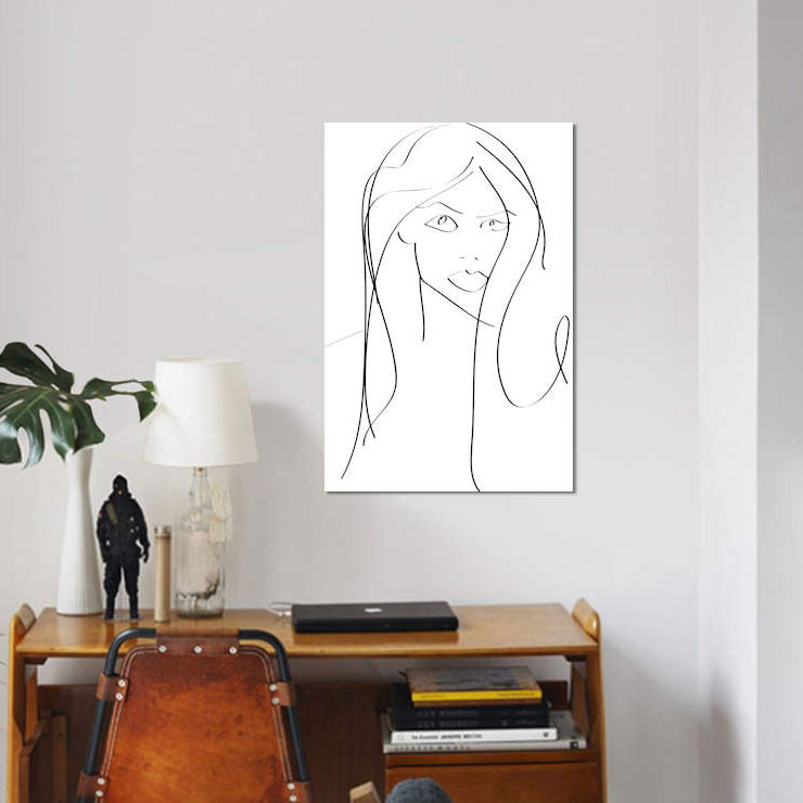 « becky », impression sur toile, H 12 po x l 8 po x P 0,75 po, Toile tendue, Pas de tapis