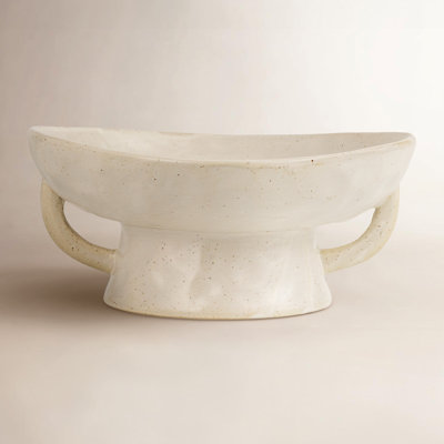 Stoneware Pedestal Serving Bowl