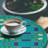 Geometric Fitted Round Tablecloth Dark Seafoam Quartz