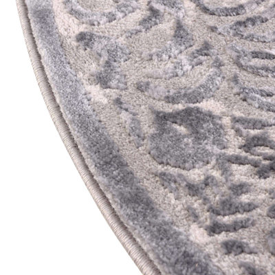 Tapis gris à motif abstrait Alissa