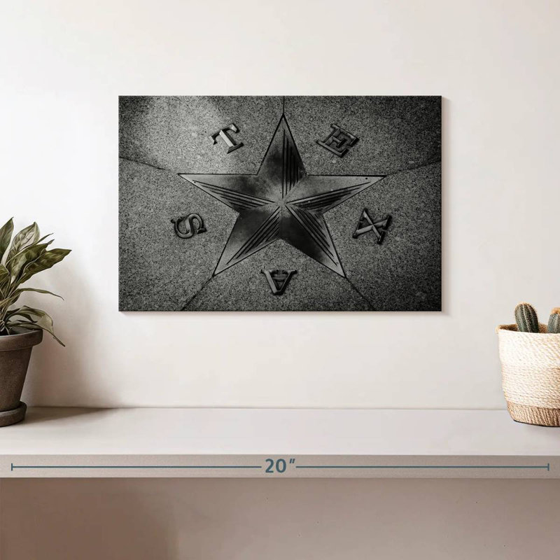 Nicci Texas Black Star, 8" H x 12" W