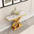 46.85" Console Tables For Entryway With Luxury Mirrored Double X-base-103173093-110799428