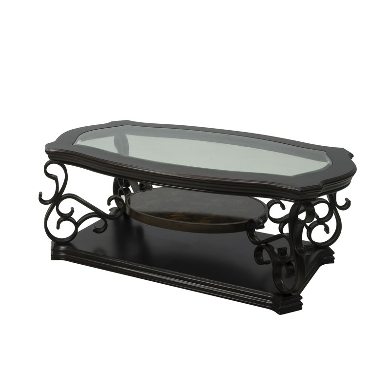 Skylah Glass Top Single Coffee Table