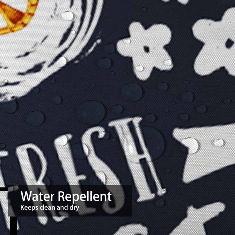 Rideau de douche imperméable italien avec 12 crochets Spaghetti Art, L 72 po x l 84 po