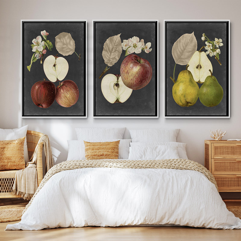 Midnight Harvest I - Ensemble de 3 reproductions encadrées sur toile, Blanc, H 36 po x l 72 po