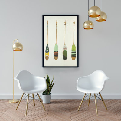 Colorful Nautical Oars - Man Cave Hobbies Canvas Decor