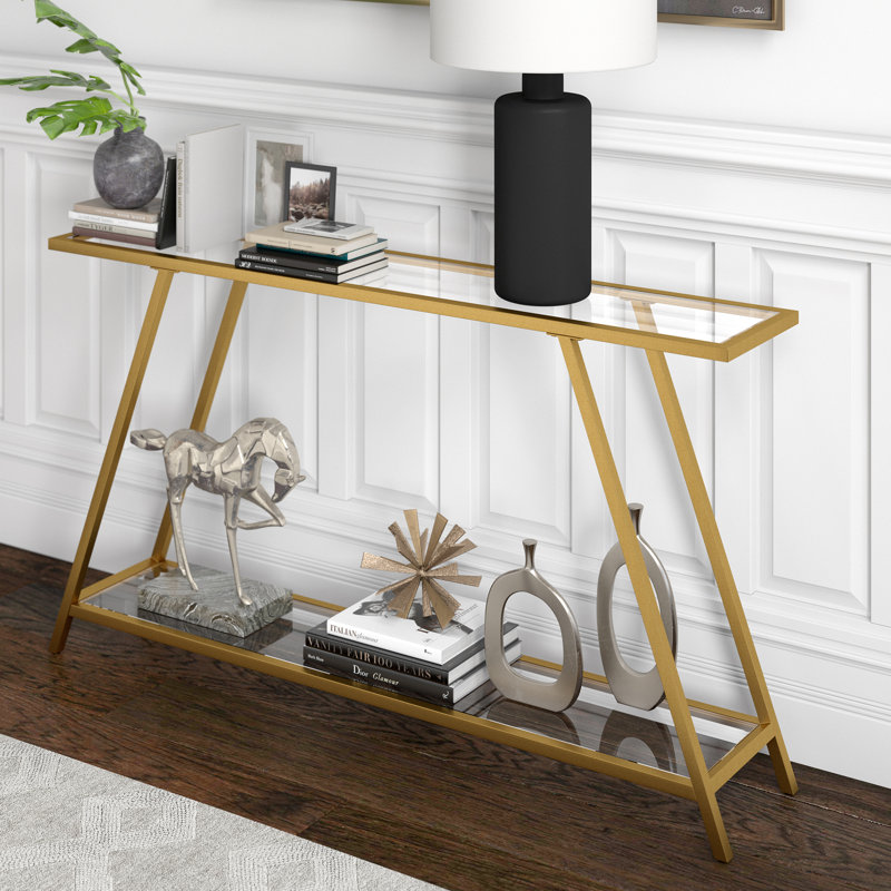Yair 52'' Console Table, Brass