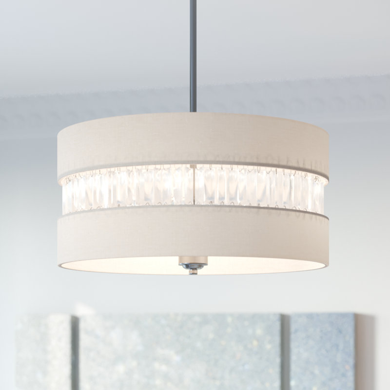 Zak 3 - Light Dimmable Drum Chandelier