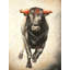 Bull Bull - Toile encadrée pour homme Cave Home Decor