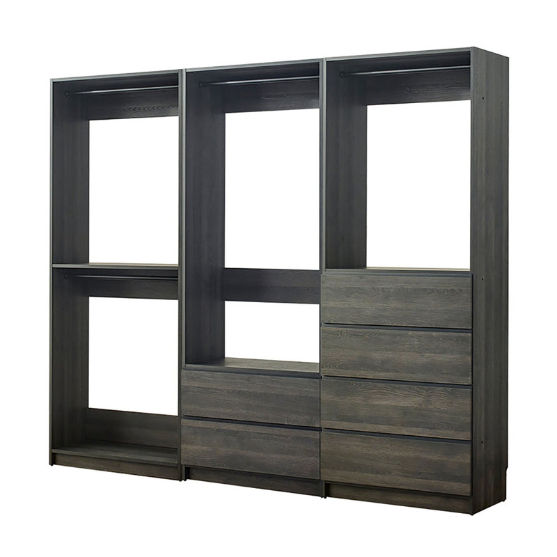 Kalinikos 94.19'' Closet System, Black
