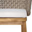 Tabouret d'extérieur en bois d'acacia et osier naturel