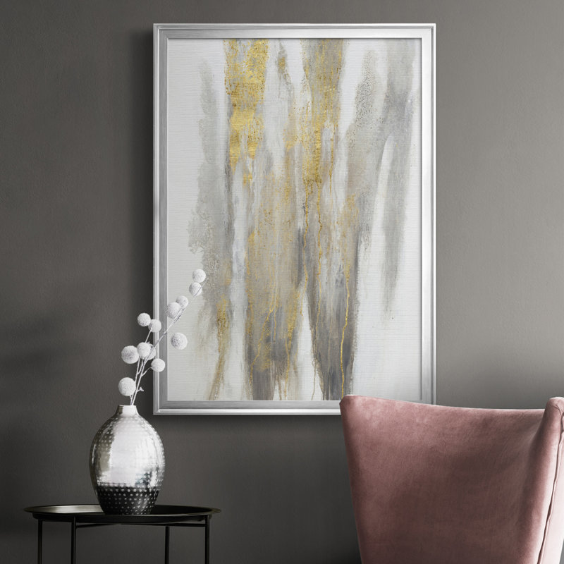 Free-Flowing I - cadre photo, impression sur toile, H 42,5 po x l 30,5 po x P 1 po, Argent
