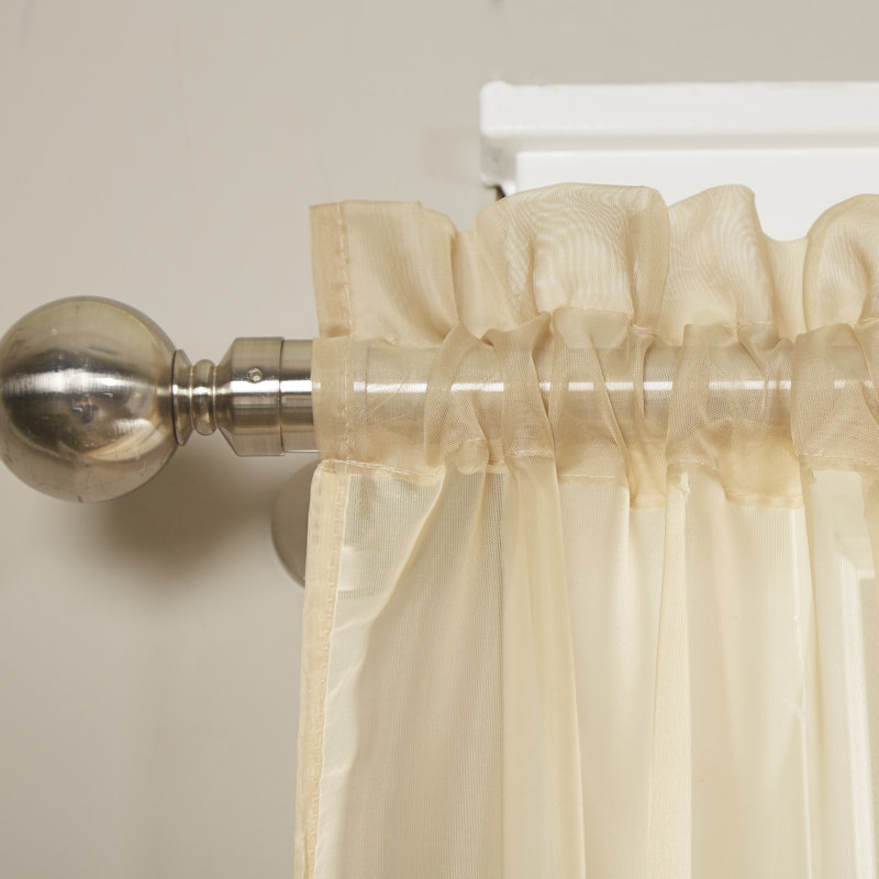 Sheer Sliding Panel Pair, Tan, 40" W x 84" L