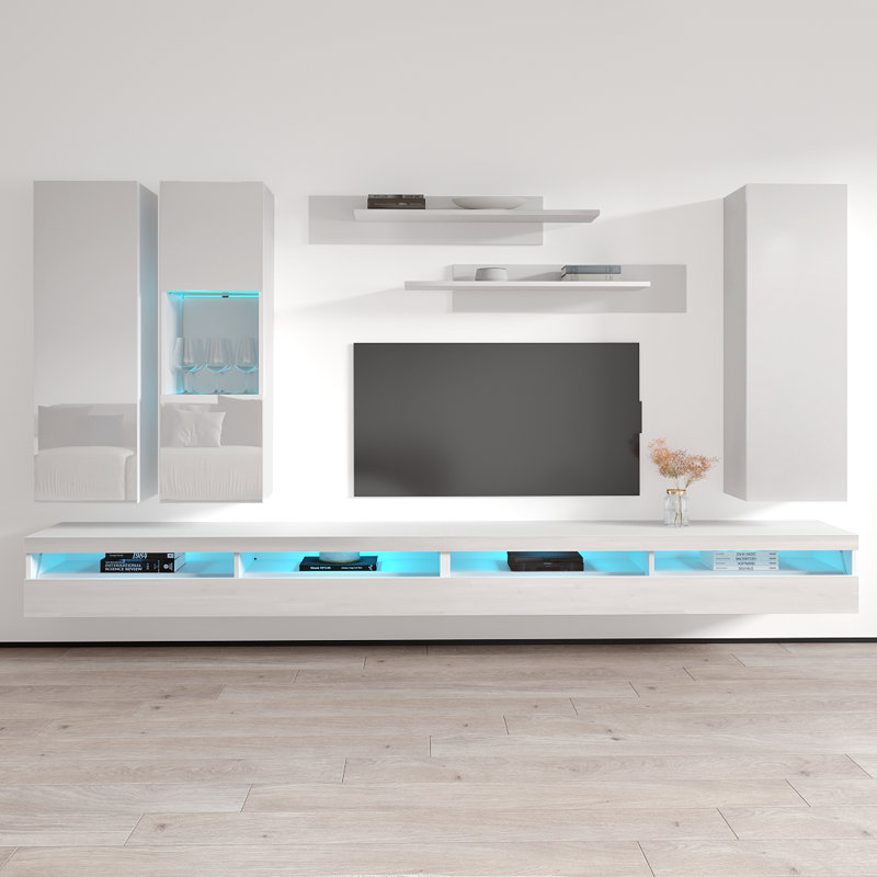 Meuble audio-vidéo flottant Fly 35 "E 35TV, Blanc