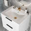 Meuble-lavabo 24 po avec lavabo en céramique - meuble-lavabo mural blanc-965920199-965920200