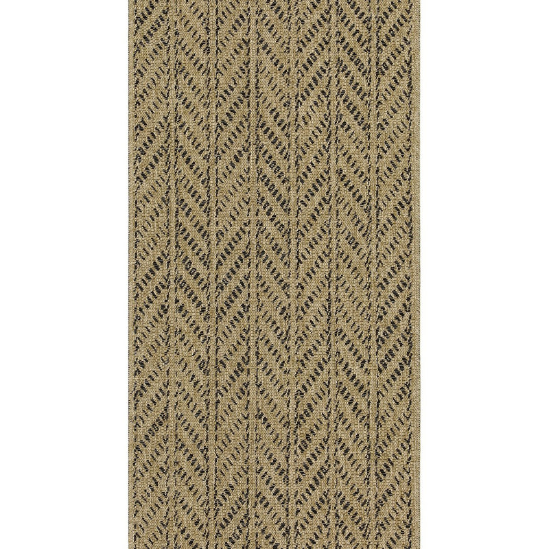 Indoor/Outdoor Area Rug, Rectangle 7'10" x 10'3", Natural/Black