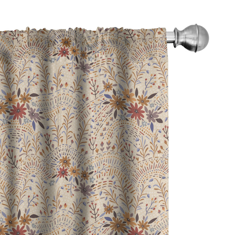 Rideaux à 4 panneaux East Urban Home Meadow, L 56 po x L 63 po