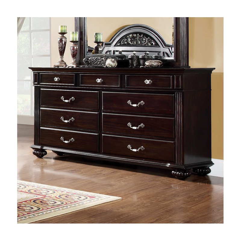 Aime 64'' W 9 - Drawer Dresser, Dark Walnut
