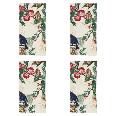 Evangeline Collection 100% Cotton No Pattern Square Napkin