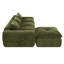 Canapé en mousse comprimée de 295 cm (116 po), sans assemblage, avec pouf amovible-1436110091