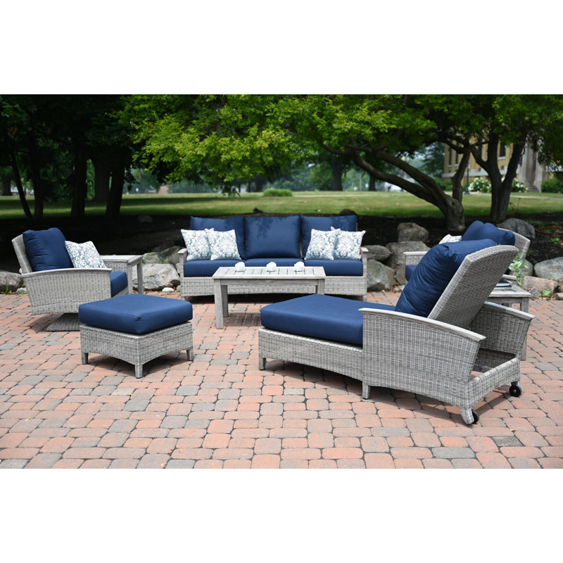 Shelburne 40" Outdoor Weathered Teak Rectangle Coffee Table