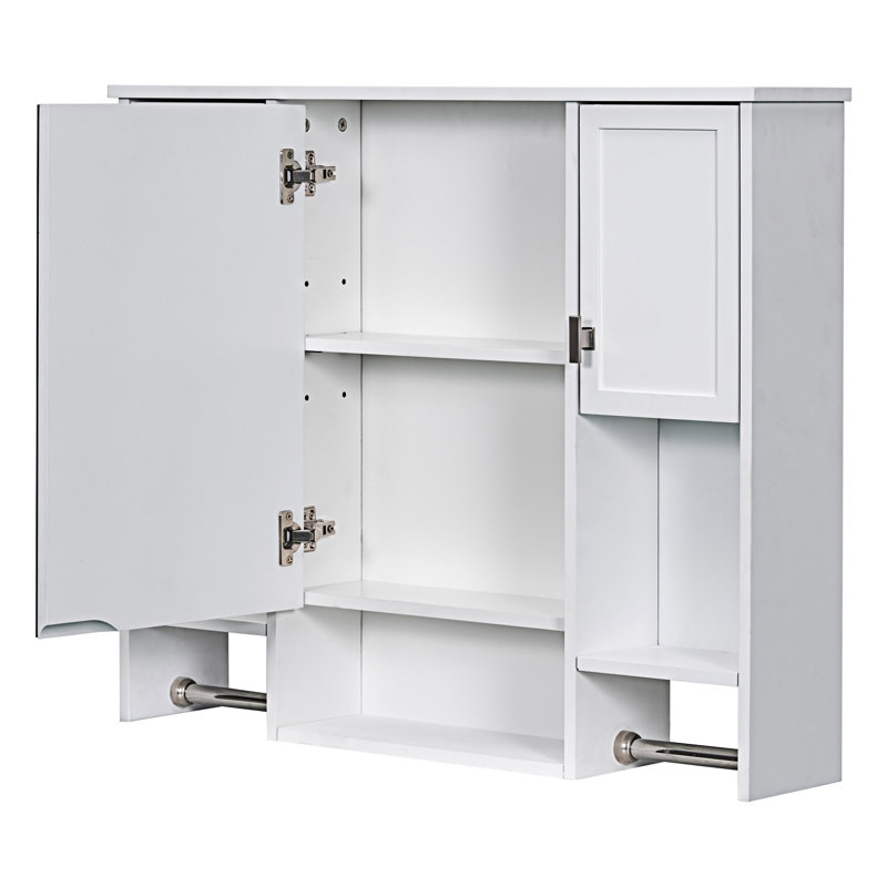 Armoire à pharmacie murale avec miroir, Blanc