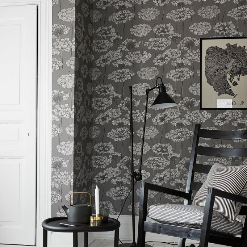 Boråstapeter Ingrid Wallpaper, Gray