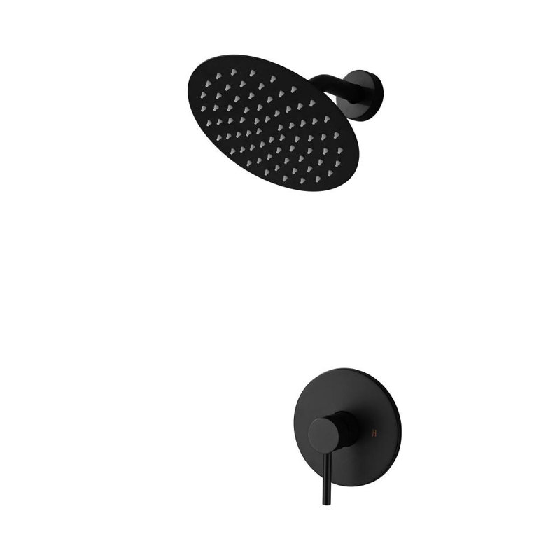 1.5 GPM Rain Adjustable Shower Head with Self-Cleaning, Matte Black