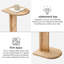 Bobby Solid Wood C Shaped Side Table-589760140