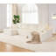 Canapé modulaire en forme de U modulaire, grand canapé en velours côtelé avec ressorts ensachés et mousse haute densité, ensemble de bricolage convertible 4 pièces avec porte-gobelets en métal, poches de rangement et dossier antidérapant