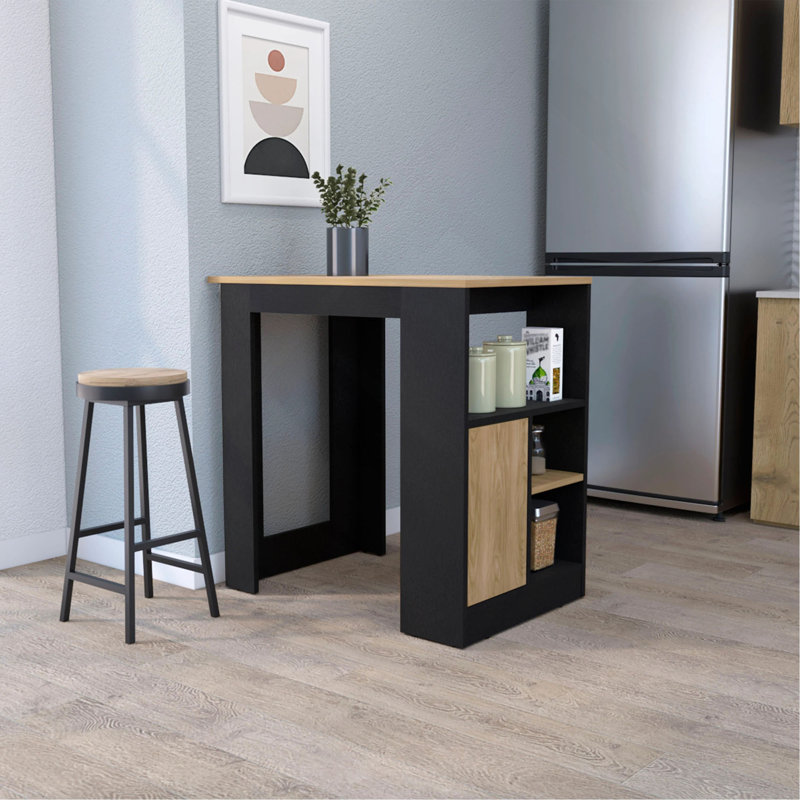 1-Door Kitchen Island with Open Storage