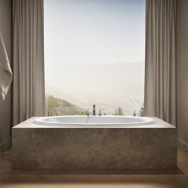 Sunward® 72" x 42" Soaking Bathtub, White